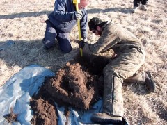 careful excavation of another potential buried UXO