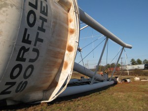 downed Norfolk-Southern water tank