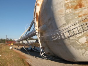 downed Norfolk-Southern water tank