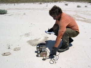 checking for radiation with geiger counter