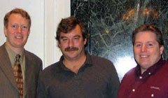 (From left) Led Klosky, VRHabilis founder Tom Rancich, and Stephan Butler