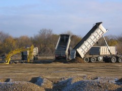 bringing in fill dirt for site remediation