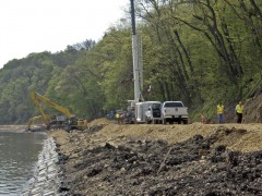 concrete revetment mats to protect shoreline