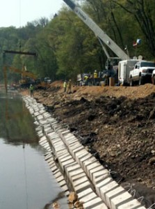 shoreline stabilization at Rock River