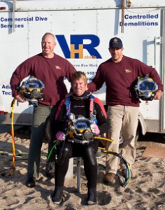 three members of VRHabilis diving team